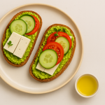 Tartine cu avocado,